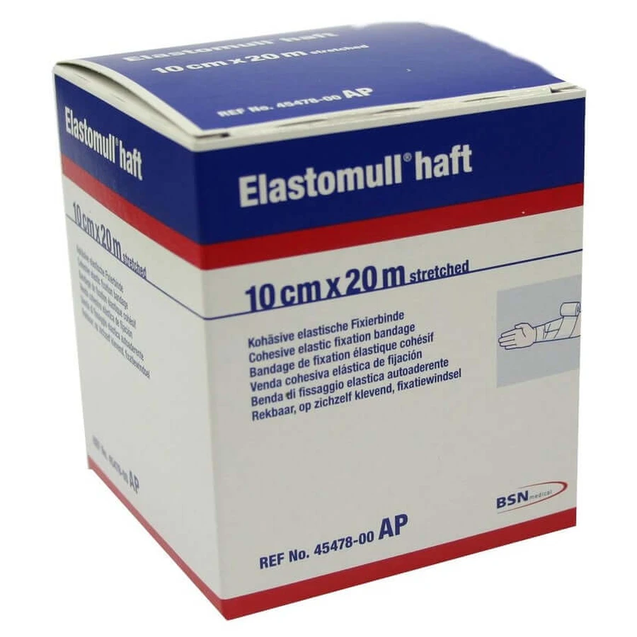 Elastomull kleefverband 10 cmx20 m fixatieverband 1 st