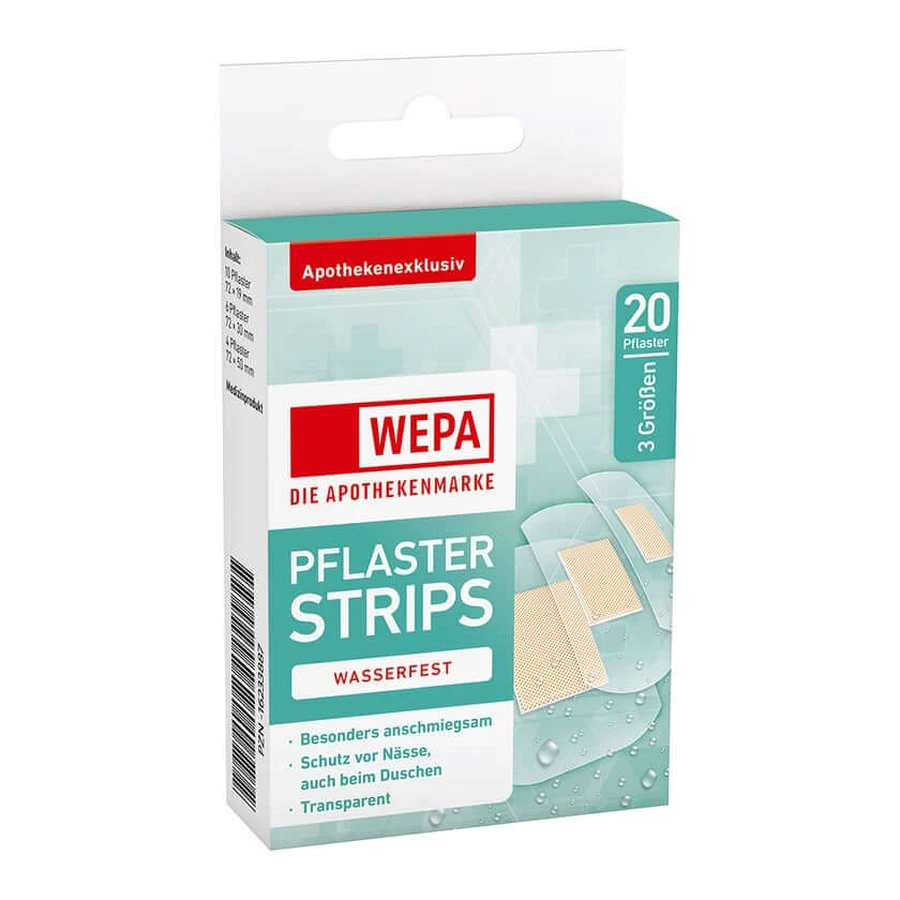 WEPA Tiras de escayola impermeables 20 uds.
