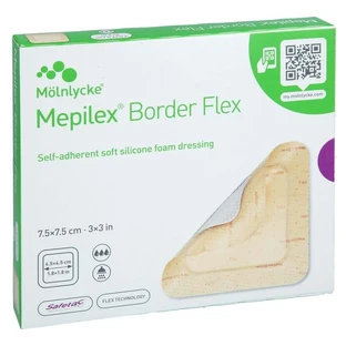 Mepilex Border Flex pansement mousse adhésif 7.5x7.5 cm 5 pcs.