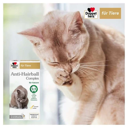 Doble Corazón para Animales Complejo Anticaída para Gatos 25X10 g