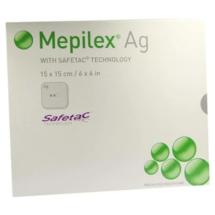 Mepilex Ag pansement mousse 15x15 cm stérile 5 pcs.
