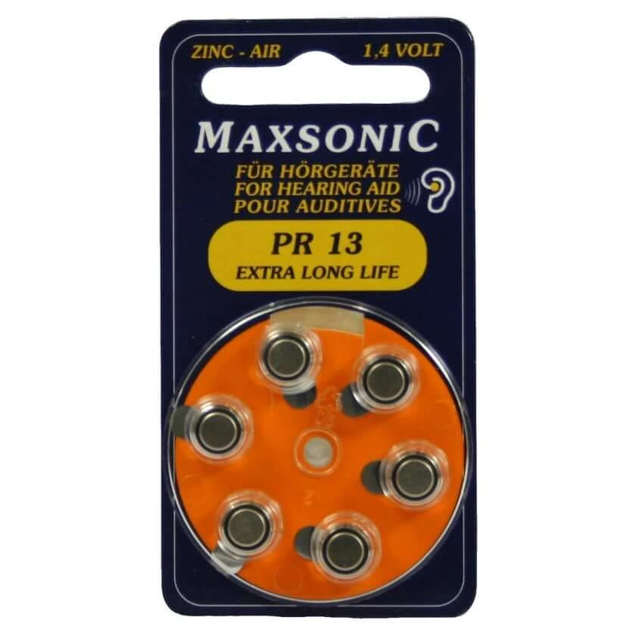 Batteries for hearing aids Maxsonic PR13 6 pcs.