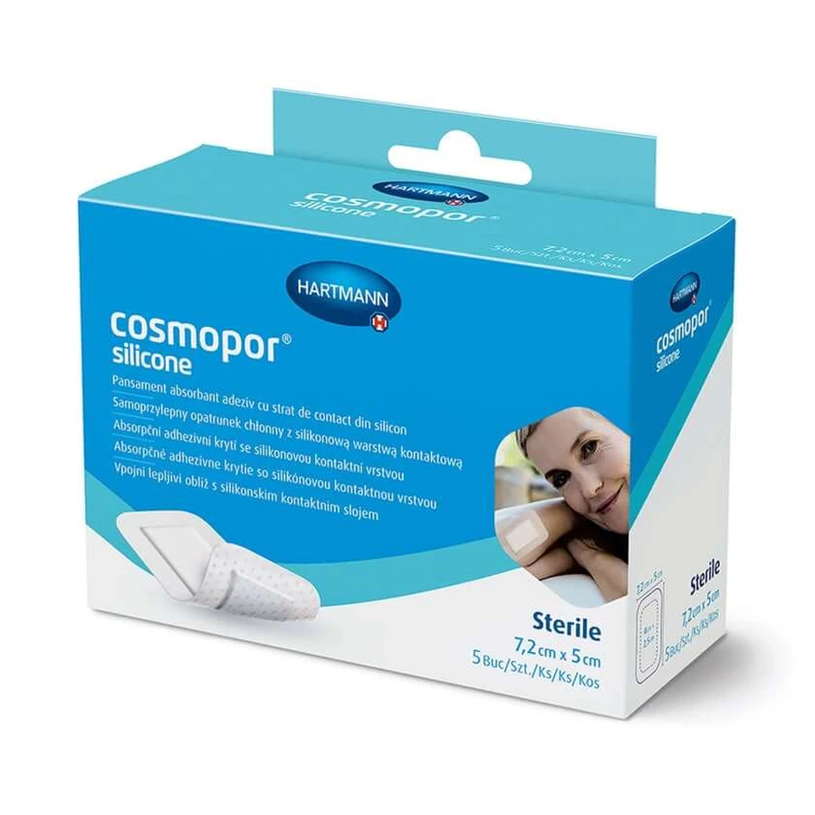Cosmopor apósito de silicona 7,2 x 5 cm 5 uds.