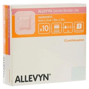 Allevyn Gentle Border Lite 5x5 cm foam 10 stuks.