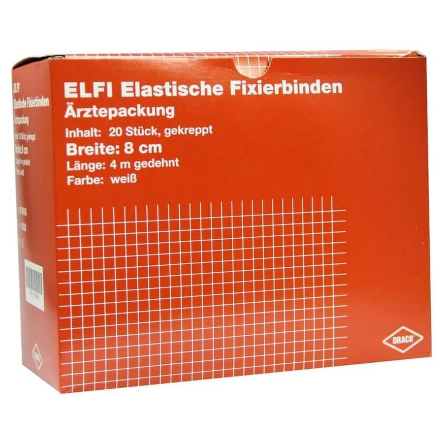 Dracoelfi Elastic fixation bandage 8cmx4m creped 20 pcs.