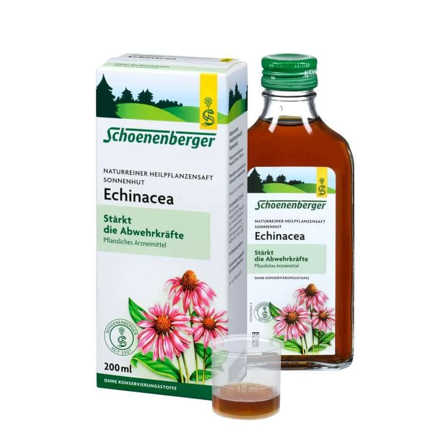 Schoenenberger Echinacea puro zumo natural de plantas medicinales 200 ml