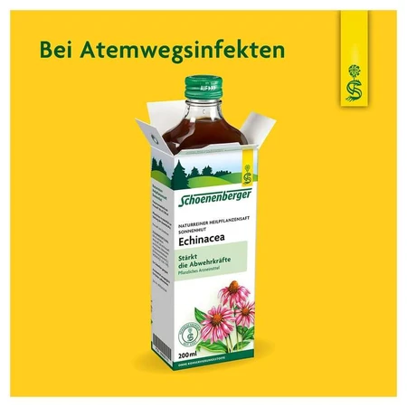 Schoenenberger Echinacea puro zumo natural de plantas medicinales 200 ml