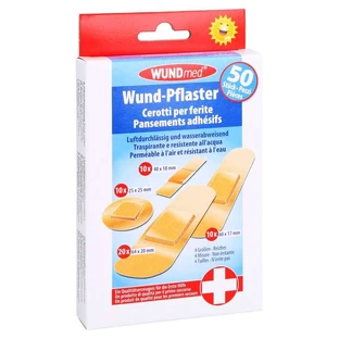Plaster na rany przepuszczający powietrze + wodoodporny 50 szt.