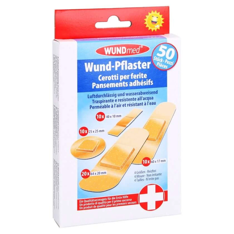 Plaster na rany przepuszczający powietrze + wodoodporny 50 szt.: ceny i cechy