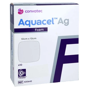 Aquacel Ag Espuma no adhesiva 10x10 cm V 10 piezas