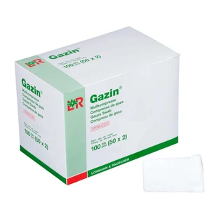 Gazin compresses de gaze 5x5 cm stériles 8 plis 50X2 pcs.