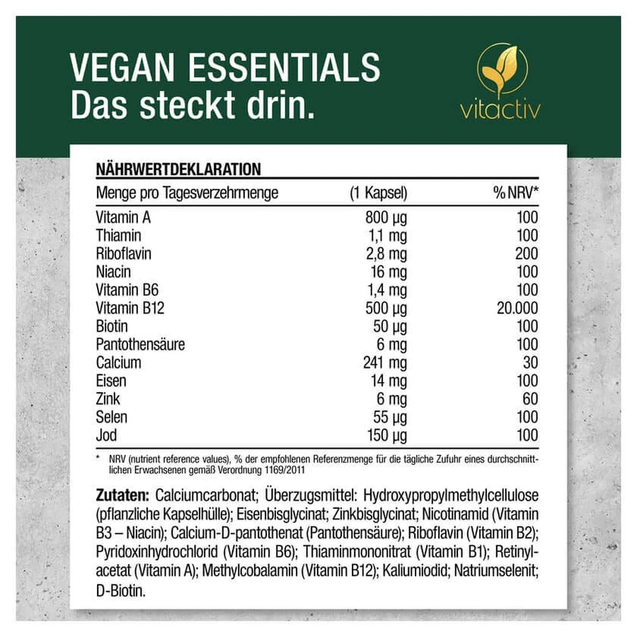 Vegan Essentials Capsules 120 Capsules