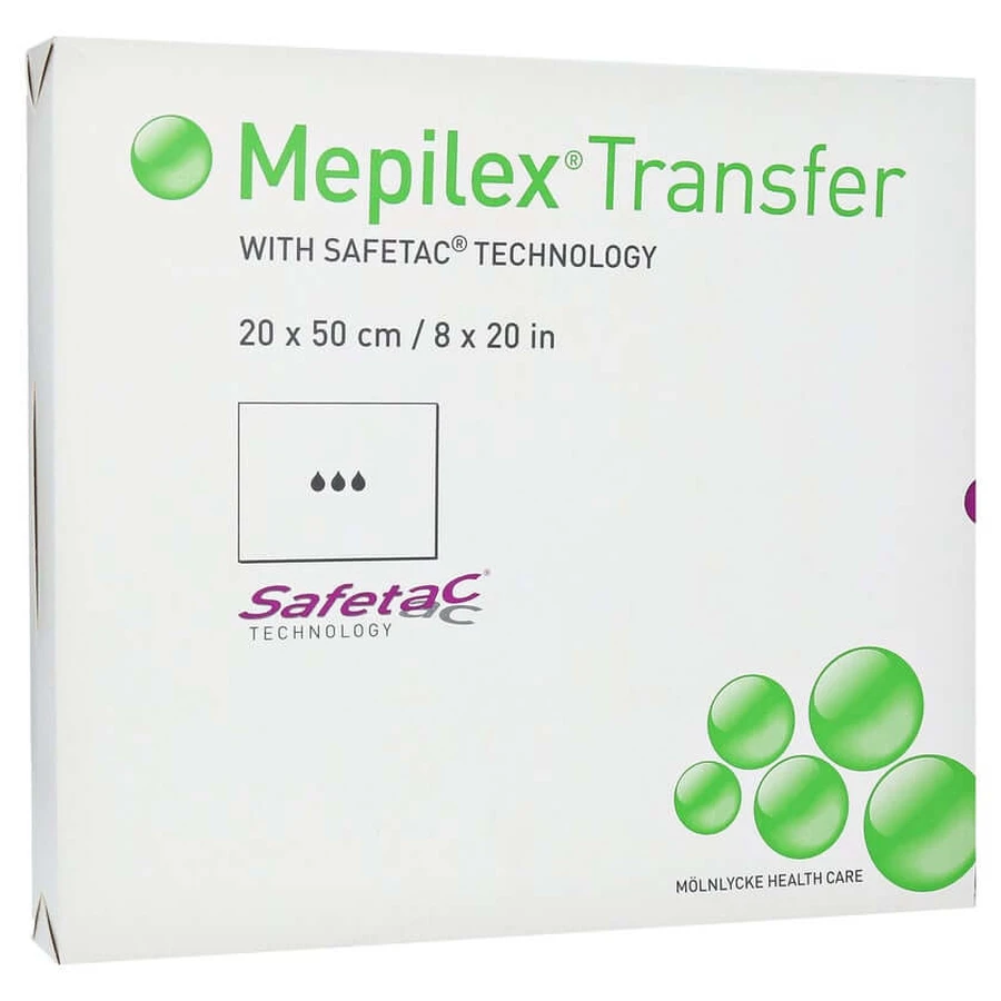 Mepilex Pansement en mousse de transfert 20x50 cm 4 pcs.