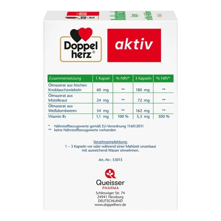 Double heart garlic capsules with mistletoe+white thorn+vitamin B1 270 Capsules