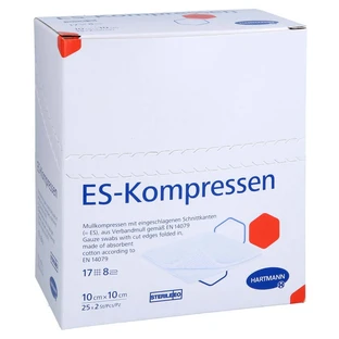 Es-compresas estériles 10x10 cm 8 pliegues 25X2 unid.