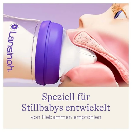 Lansinoh Babyflaschen&naturalwave Sauger S 2x160ml 2 St