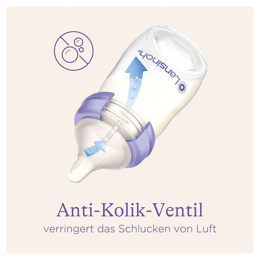 Lansinoh Babyflaschen&naturalwave Sauger S 2x160ml 2 St