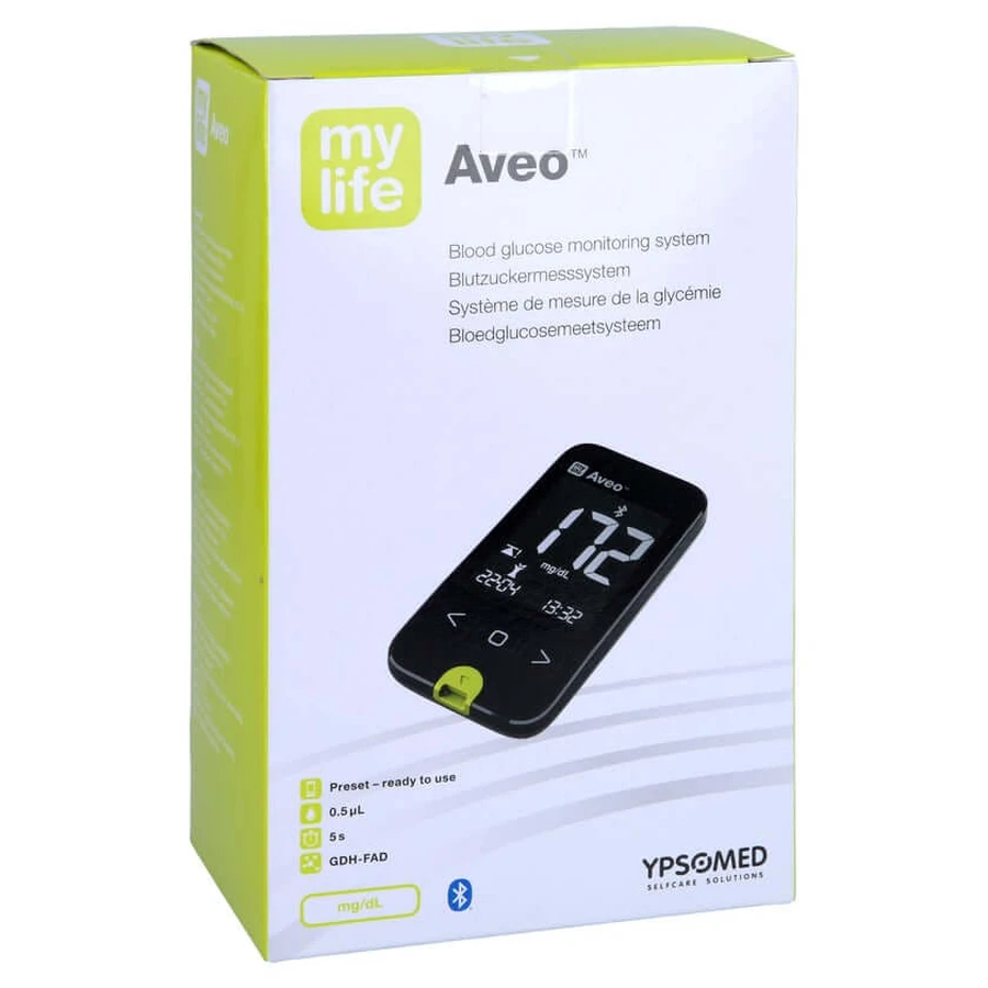 Mylife Aveo blood glucose monitoring system mg/dl 1 pc