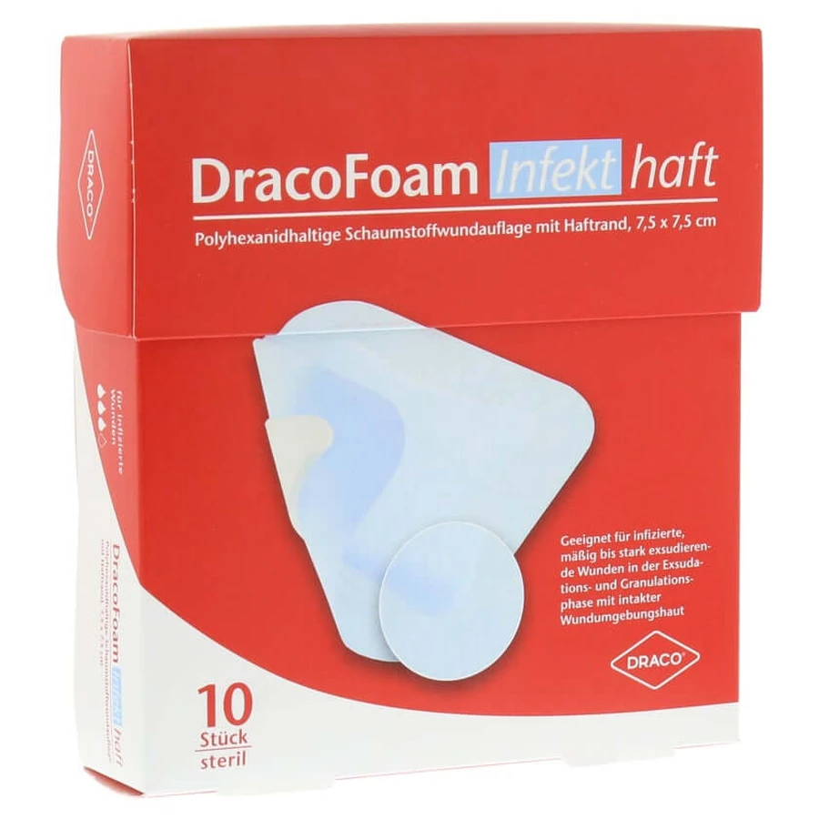 Dracofoam Infekt haft Schaumst.Wundauf.7 10 St