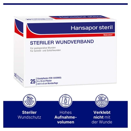Hansapor Sterile Wound Dressing 6 x 7 cm 25 pcs.