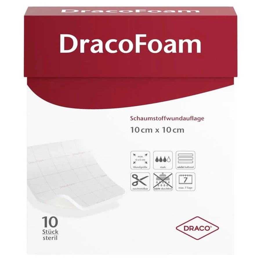 Dracofoam foam wound dressing 10x10 10 pcs.