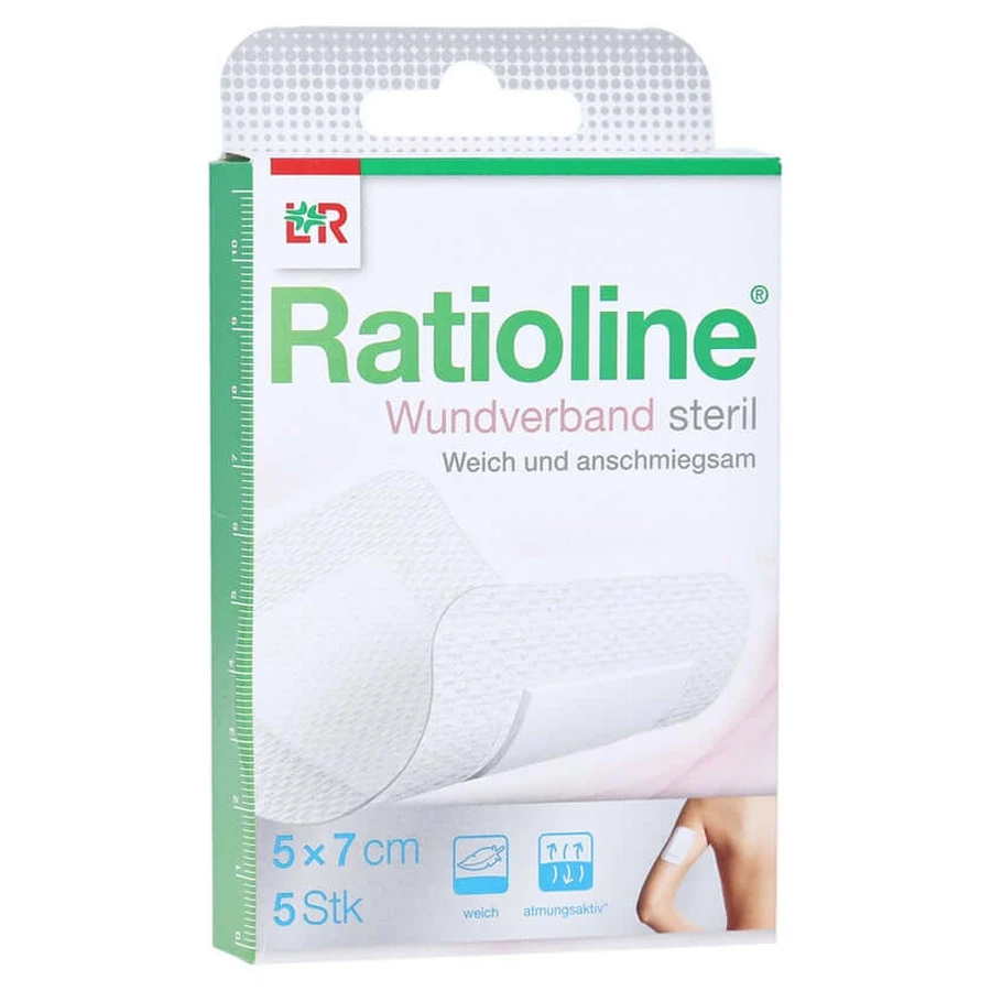 Ratioline apósito 7x5 cm estéril 5 uds.