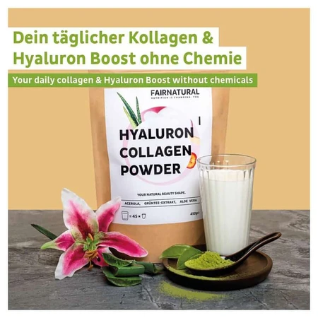 Fairnatural Collageen Hyaluron+vitamine C poeder 450 g