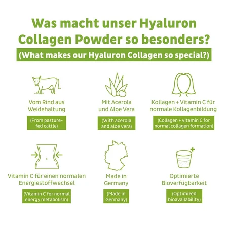 Fairnatural Collageen Hyaluron+vitamine C poeder 450 g