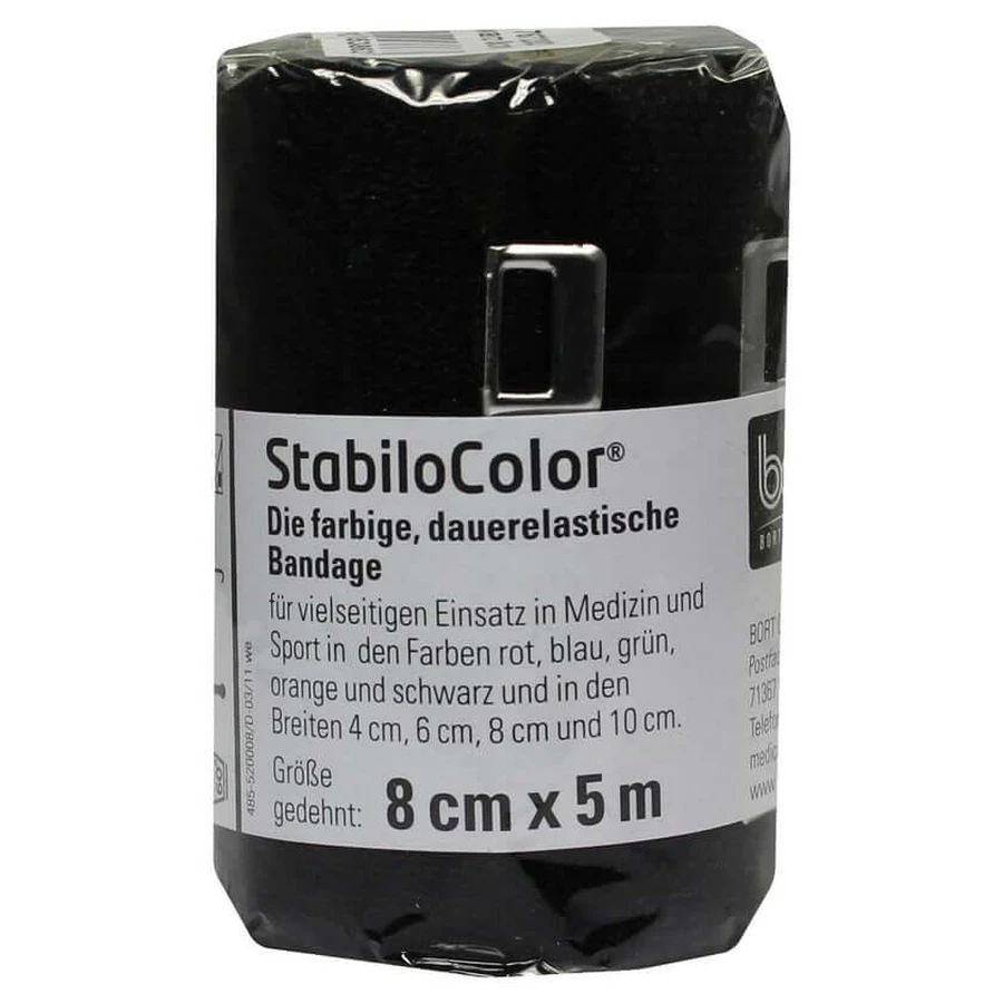 BORT Vendaje Stabilocolor 8 cm negro 1 ud.