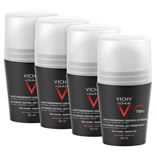 Vichy Homme Deo Roll-on Anti Transpirant 4X50 ml