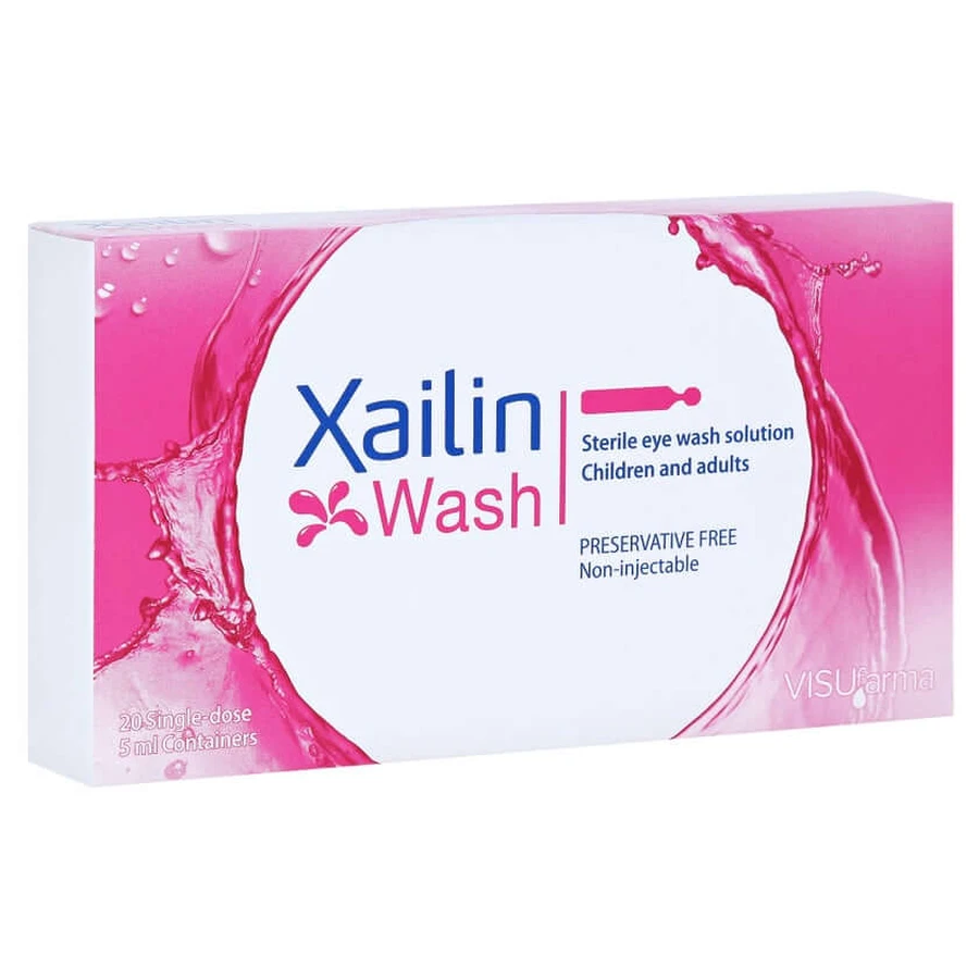 Xailin Wash eye wash solution in single doses 20X5 ml