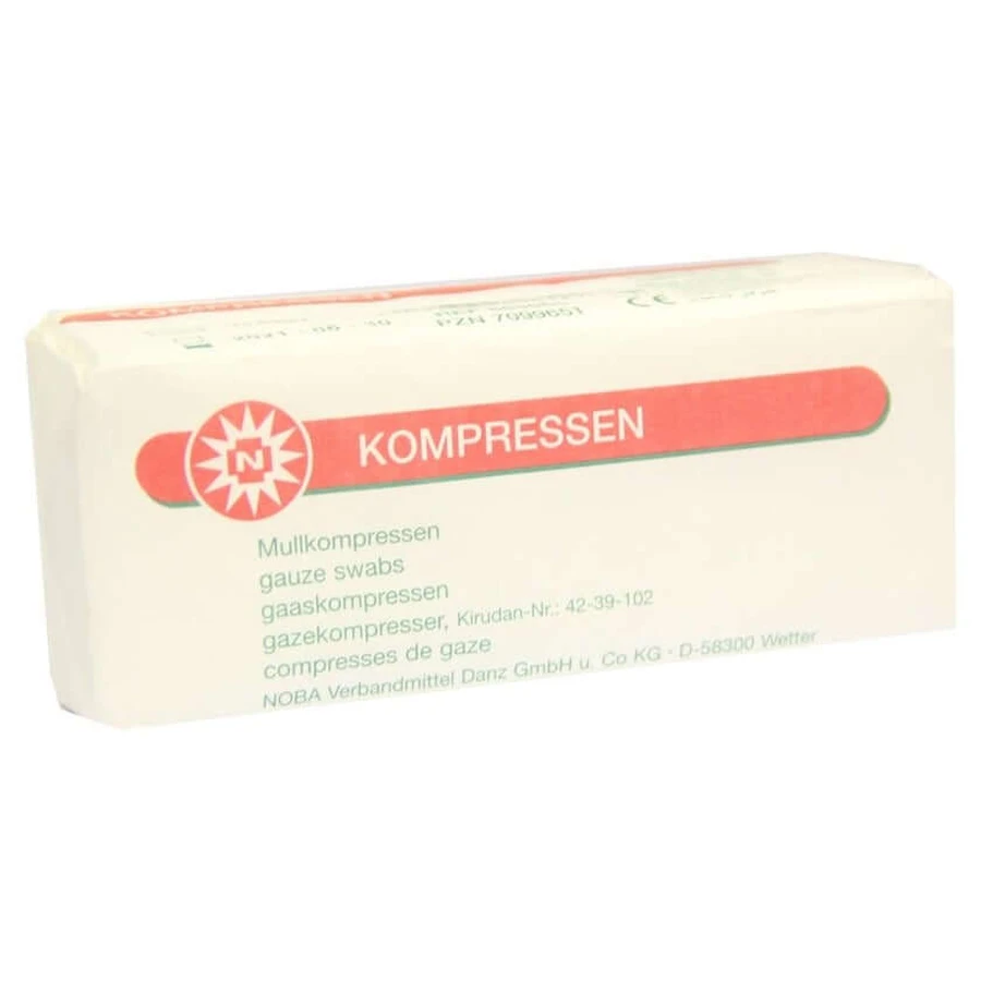 Noba gauze compresses, 8-ply, 5 x 5 cm, 100 pcs 100 pcs