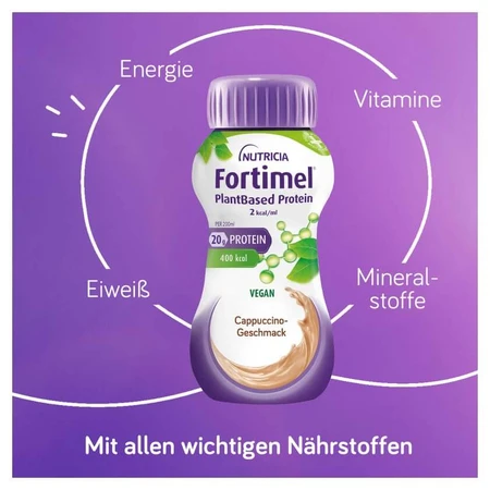 Fortimel Plantbased Protein 2 Kcal Cappuccino 4X200 ml