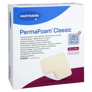 Permafoam Classic foam dressing 10x10 Cm 10 pcs.