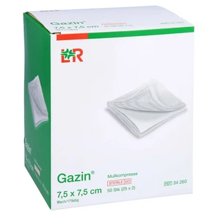 Gazin gaas comp. 7,5x7,5 cm steriel 8x25X2 st.