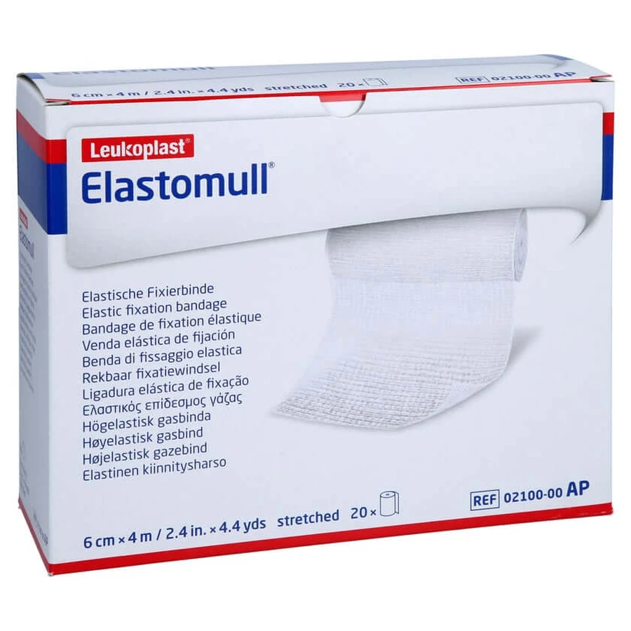 Elastomull 6 cmx4 m elastische fixatieband 2100 20 st.