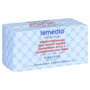 Non-woven compresses non-sterile 5x5 cm 4-fold 100 pcs.