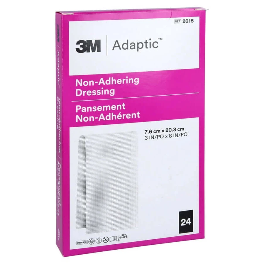 Adaptic 7,6x20,3 cm feuchte Wundauflage 24 St