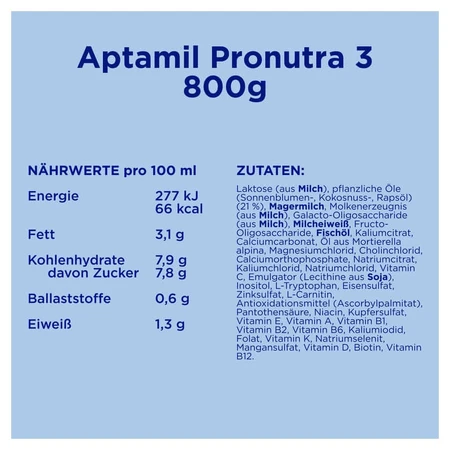 Aptamil Pronutra 3, opvolgmelk vanaf 10 maanden 800 g