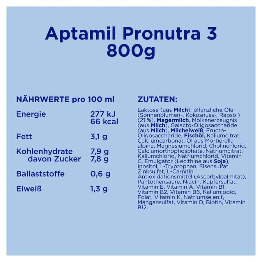 Aptamil Pronutra 3, opvolgmelk vanaf 10 maanden 800 g