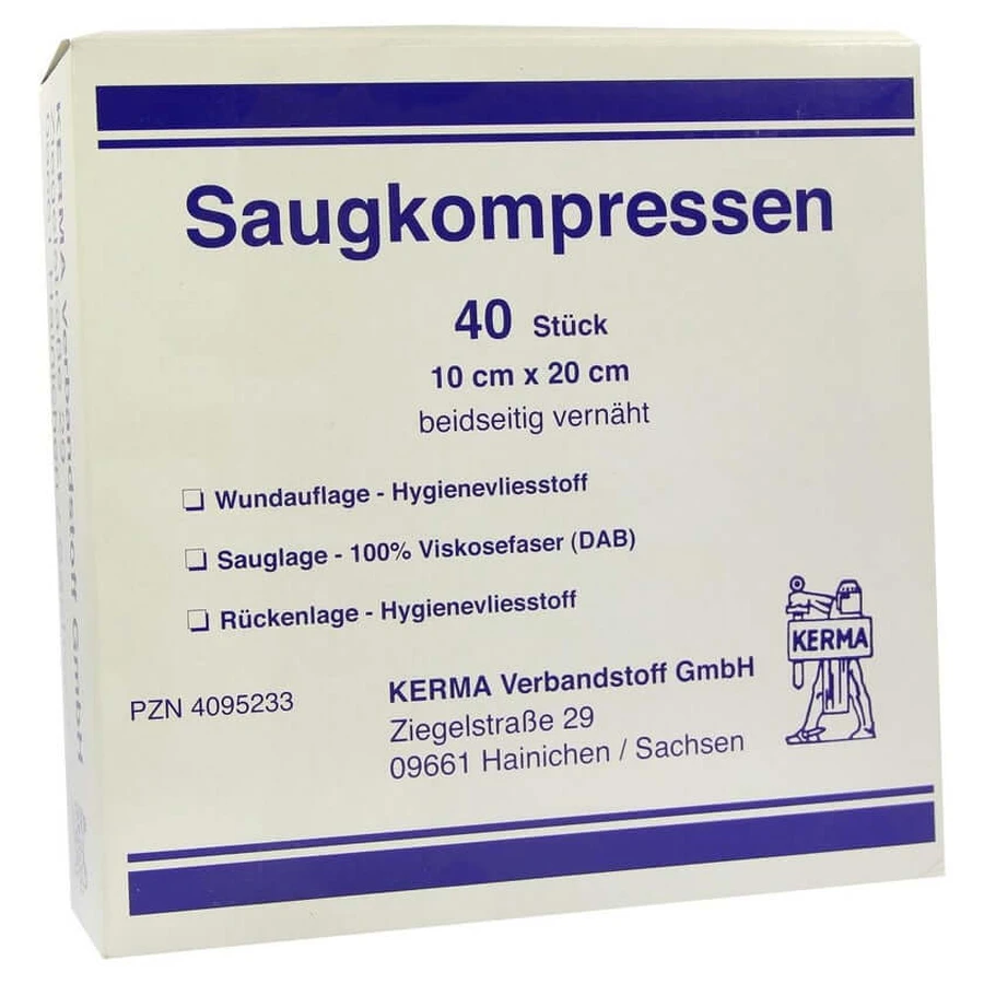 Absorbent pads non-sterile 10x20 cm 40 pcs.