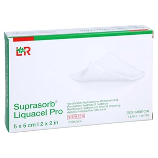 Suprasorb Liquacel Pro 5x5 cm Kompressen 10 St