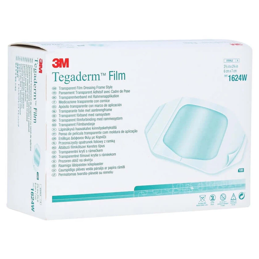 Tegaderm 3M Film 6x7 cm 1624W 100 unid.