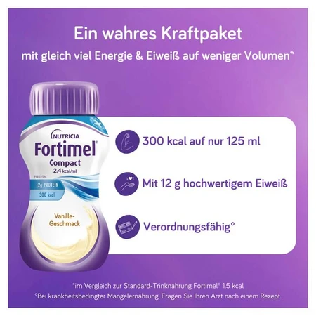 Fortimel Compact 2.4 Vanillegeschmack 8X4X125 ml