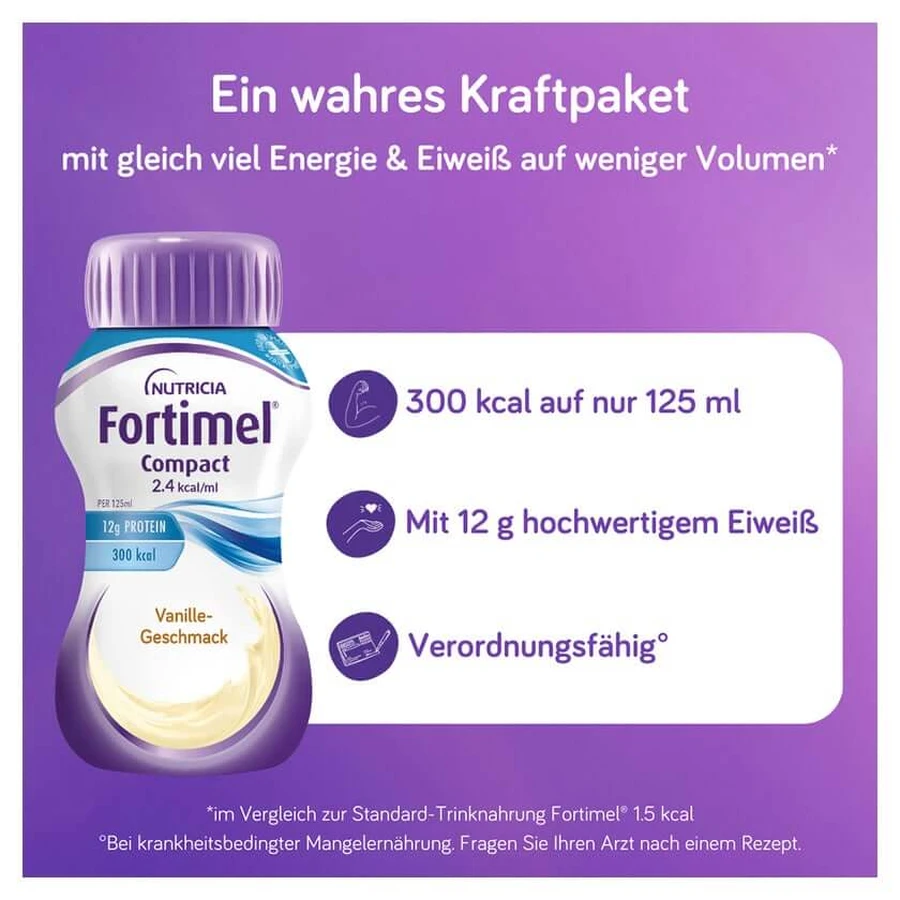 Fortimel Compact 2.4 Vanillegeschmack 8X4X125 ml