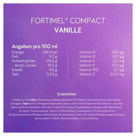 Fortimel Compact 2.4 Vanillegeschmack 8X4X125 ml