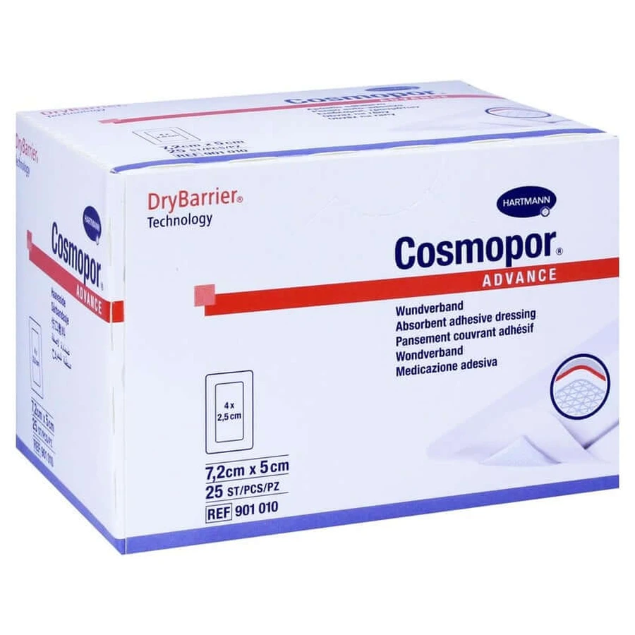 Cosmopor Advance wondverband 5x7,2 cm 25 st.