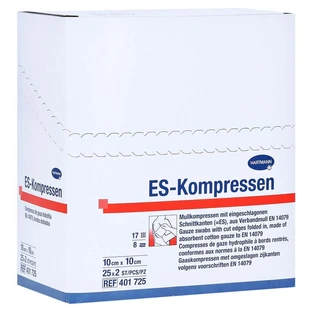 Es-compresas estériles 10x10 cm 8 pliegues 25X2 unid.
