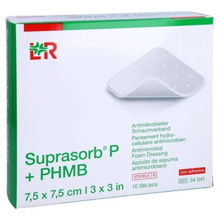 Suprasorb P+phmb apósito de espuma 7,5x7,5 c 10 uds.