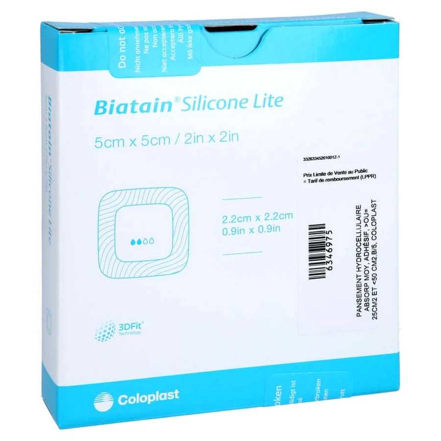 Biatain Silicone Lite foam dressing 5x5 5 pcs.